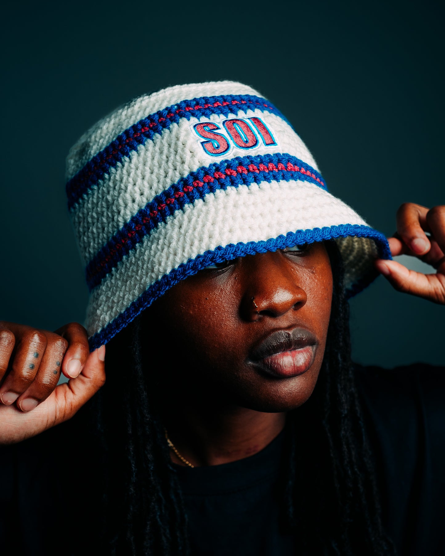 Crochet Ocean Berry Twirl Hat